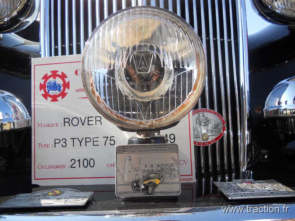 2011_rustenhart (115).jpg - 02/10/2011 - 68740 RUSTENHART 31ème Randonnée Internationale des Vendanges - ROVER P3 type 75 de 1949